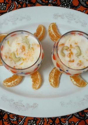 A picture of Assamese komolar kheer(Orange kheer).