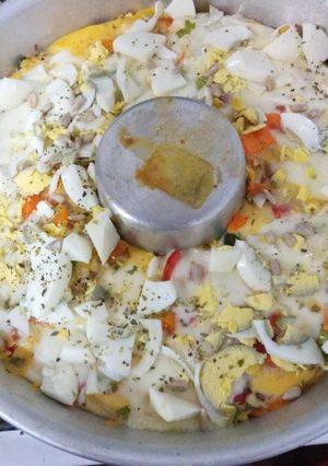 Una foto de Soufflé de verduras sin harina
