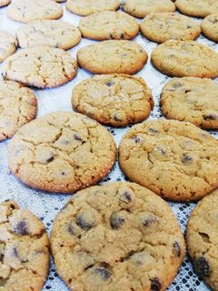 A picture of Chocolate Chip Peanut Butter Cookies.
