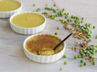 Crème Brûlée com Ervilhas