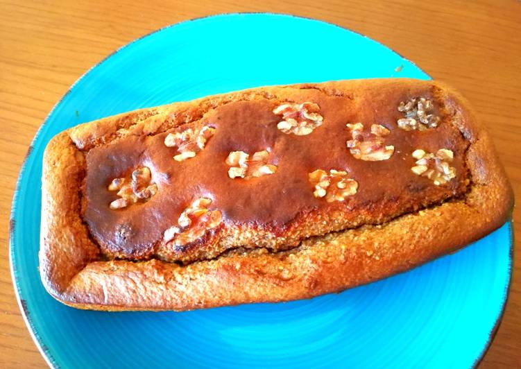 Bizcocho de avena, plátano y almendras (proteico - fit)