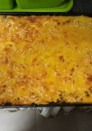 Una foto de Sopa paraguaya rellena de carne