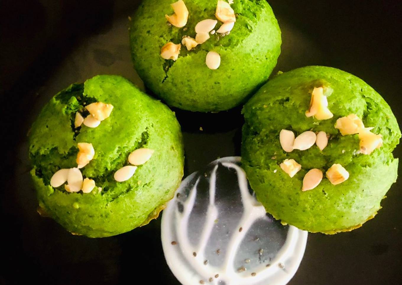#HCC #post_no_7 #Rainbow _Week_6 #Dish_Name_Banana_oats_Spinach_Muffin