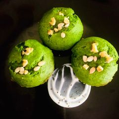A picture of #HCC#post_no_7#Rainbow _Week_6#Dish_Name_Banana_oats_Spinach_Muffin.