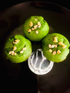 A picture of #HCC#post_no_7#Rainbow _Week_6#Dish_Name_Banana_oats_Spinach_Muffin.