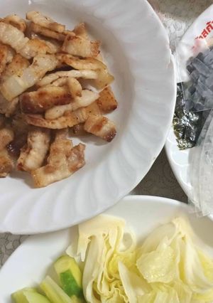 รูปของ เมี่ยงหมูสามชั้นย่าง เมนูอาหารเด็ก