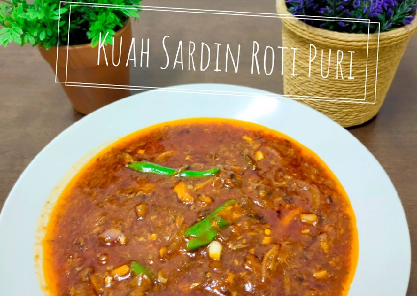Roti tumbuk dengan sarden