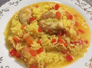 Una foto de Arroz a la valenciana fácil