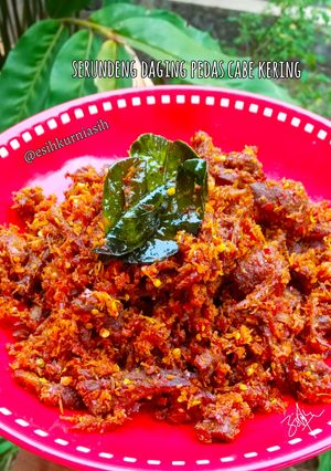 Foto resep Serundeng daging pedas cabe kering