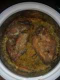 Cus cus with pried chicken