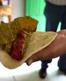 Tamal de birria en hoja de acelga correa para la candelaria
