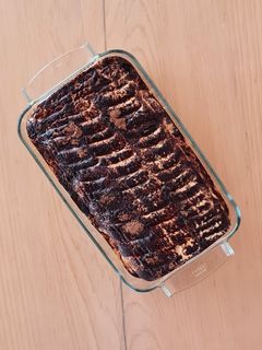 Una foto de Postre de queso crema y dulce de leche inspirado en Tiramisú ☕ Postre de cucharear