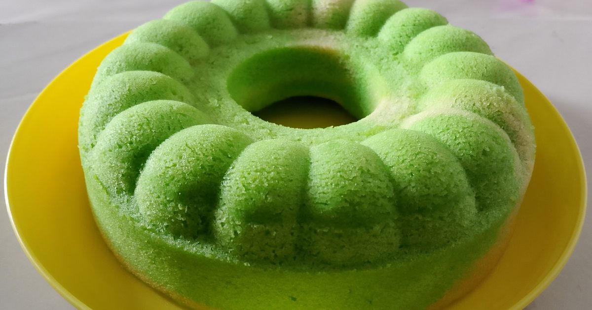 Bolu pandan lembut 1 telur