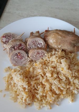 Sült Töltött karaj lilahagymás,backonos,mascarpones töltelékkel recept fotója