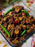 Banana Blossoms Curry With Prawns/Chingri Mach diye Mochar Ghonto