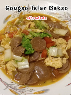Foto resep Gongso Telur Bakso
