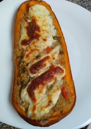 Una foto de Calabaza rellena con quinoa