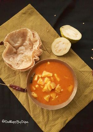 A picture of Jamfal nu shak(Guava Curry).