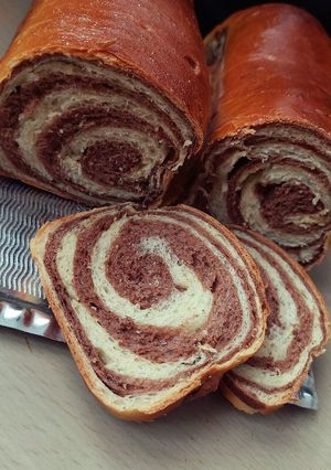 Retro kakaós kalács / Csíkos kalács recept fotója