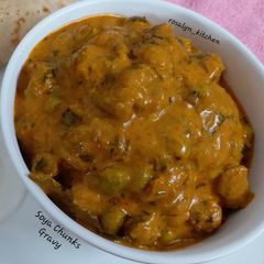 A picture of Soya Chunks Gravy.