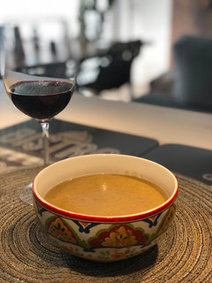 Una foto de Crema de castañas y lentejas con Thermomix