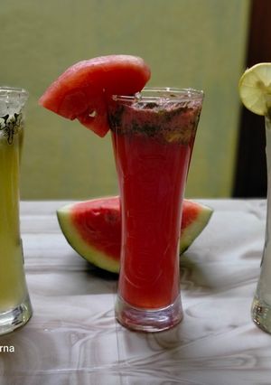 ভার্জিন,ওয়াটারমেলন গ্রেপস মোহিতো(Virgin mojito, Watermelon, Grapes mojito recipe in Bengali) রেসিপির প্রধান ছবি