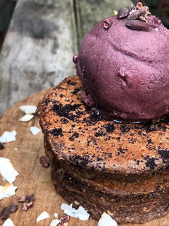 Una foto de Pancakes de AÇAÍ y banana