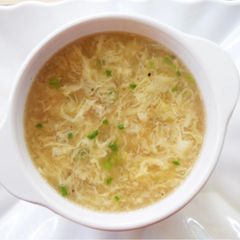 A picture of Chicken corn soup.