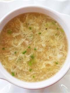 A picture of Chicken corn soup.