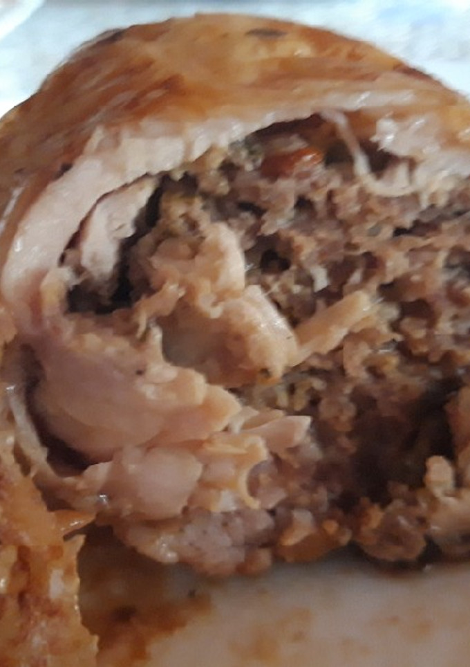 Una foto de Muslo de pollo relleno