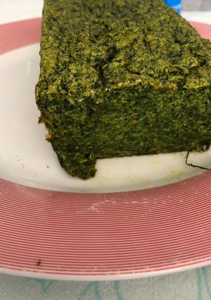 Una foto de Soufflé de espinaca