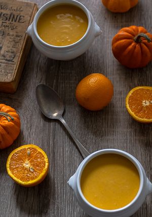 Une photo de Soupe de potimarron à l’orange
