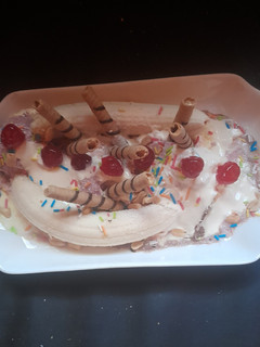 Una foto de Banana split