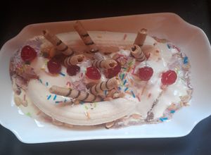 Una foto de Banana split