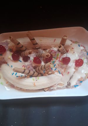 Una foto de Banana split