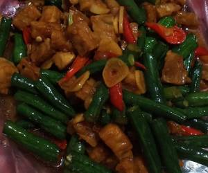 Resep mudah Oseng tempe kacang panjang Nikmat Lezat