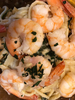 A picture of Celebration Pasta with Shrimp.