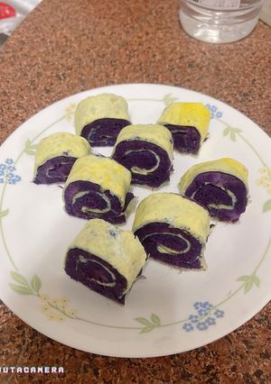 A picture of Baby Finger Food: Sweet Potato Egg Roll.