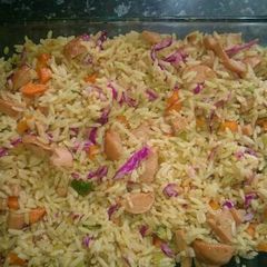 A picture of Rice with a thing.
