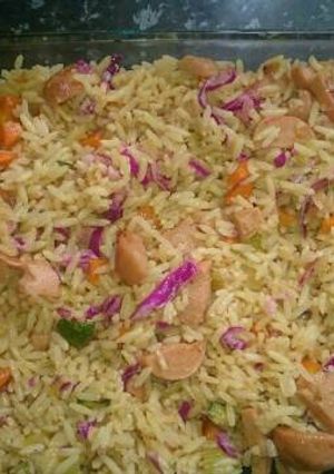 A picture of Rice with a thing.