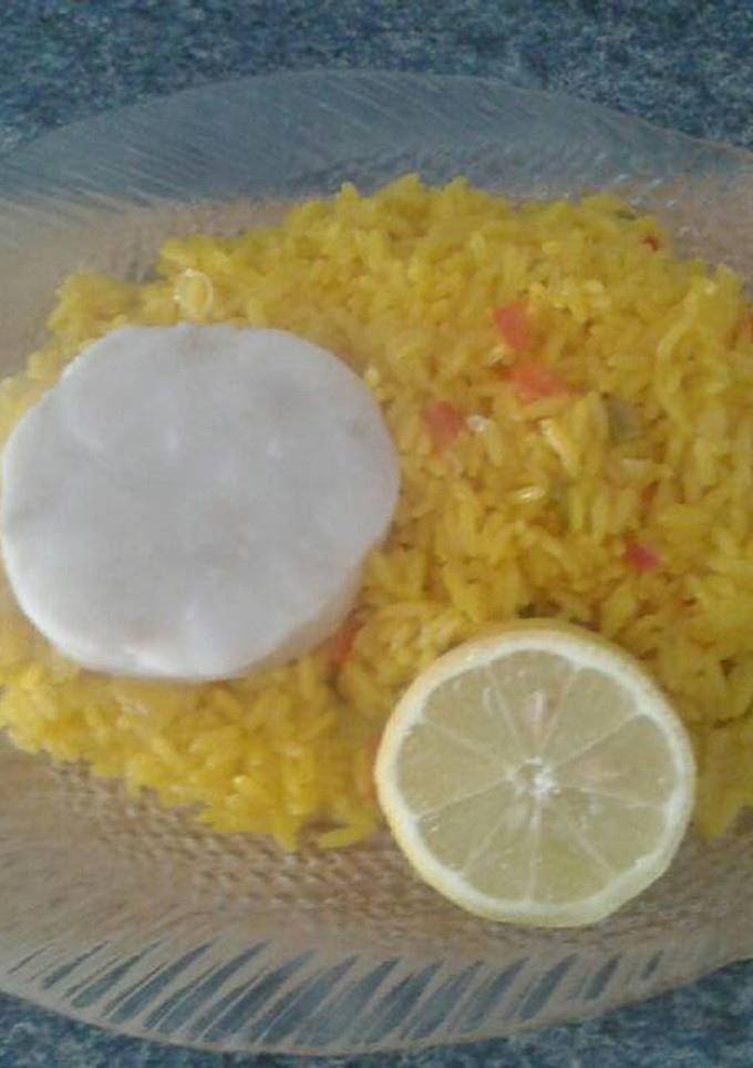 Una foto de Arroz al horno con merluza