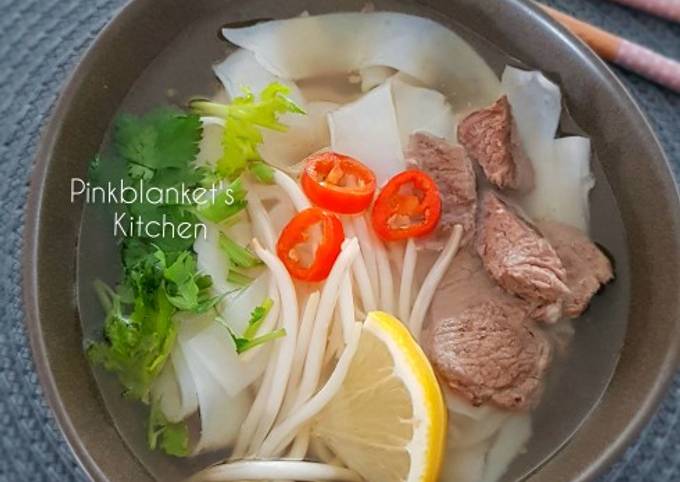 Meat Noodles soup recipe main photo