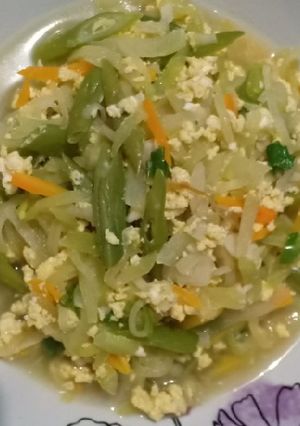 Foto resep Tumis labu buncis wortel spesial pakai telor praktis
