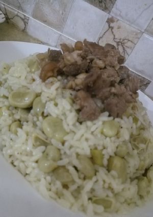 صورة لوصفة رز بالفول