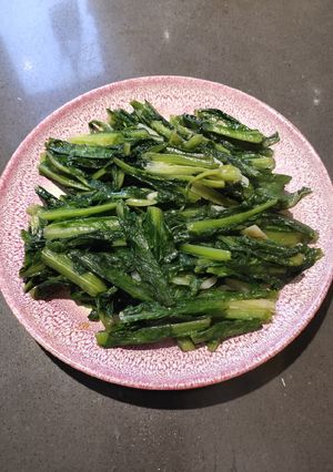 A picture of Sauteed Indian Lettuce.