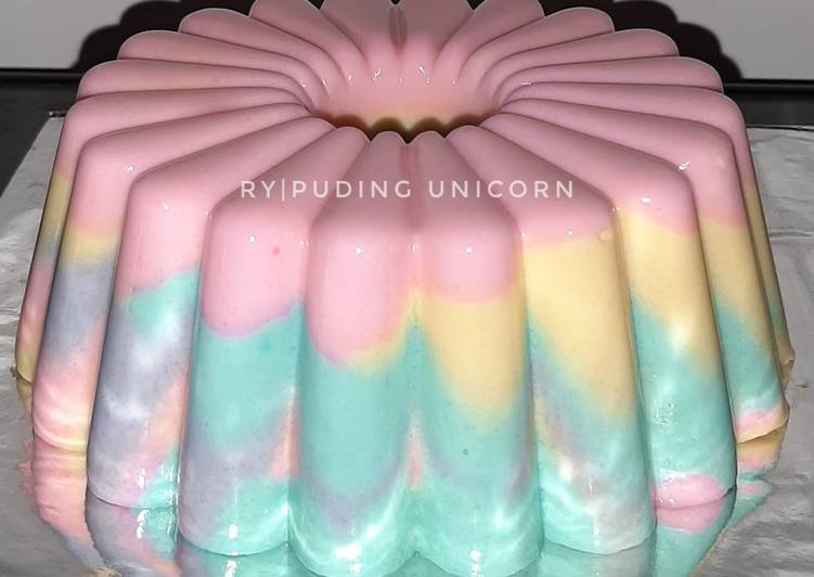 Resep masakan Puding Unicorn | Resep Bumbu Puding Unicorn Yang Paling Enak