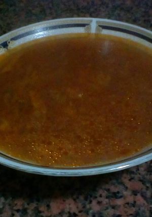صورة لوصفة شوربة لسان العصفور بالجزر والطماطم
