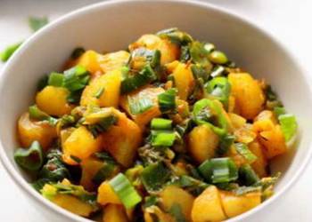 Ultimate Making Recipe Springgreen onion with potato Very Delicious Ultimate Making Recipe Springgreen onion with potato Very Delicious