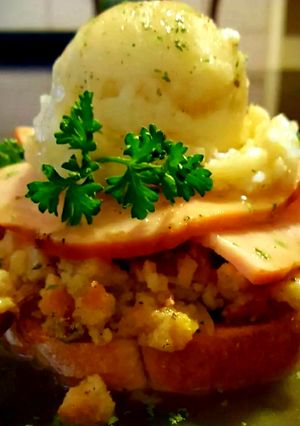 A picture of Mike's Open Faced Turkey Sandwiches 4 2 N 10.