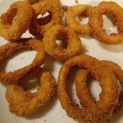 Extra crispy breaded onion rings A picture of Extra crispy breaded onion rings.